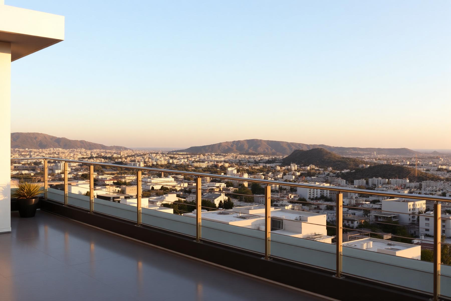 Skyline Terrace — Inox σύστημα cable railing σε roof-top με θέα την Αθήνα.